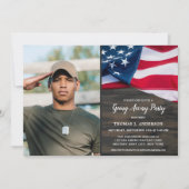 Afscheidsparty Militair Amerikaanse Vlag Patriotti Kaart (Voorkant)