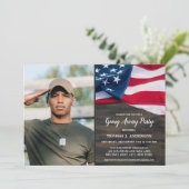 Afscheidsparty Militair Vlag van de VS Patriottisc Kaart (Staand voorkant)