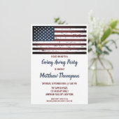 Afscheidsparty Militair VS Amerikaanse Vlag Kaart (Staand voorkant)