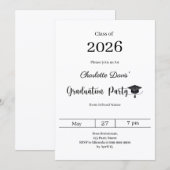 Afscheidsparty moderne klas van 2026 kaart (Voorkant / Achterkant)