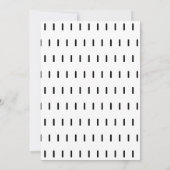 Afscheidsparty moderne zwarte witte topper kaart (Achterkant)