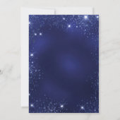 Afscheidsparty navyblauw glitters luxe 2025 kaart (Achterkant)