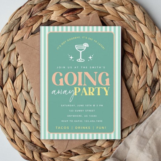 Afscheidsparty Uitnodiging Moderne Vaarwel