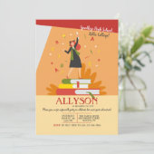 Afscheidsparty van iemand die gaat studeren kaart (Staand voorkant)