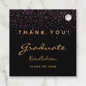 Afscheidsparty zwart paars goud bedankt 2025 bedankjes labels (Achterkant)