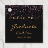 Afscheidsparty zwart paars goud bedankt 2025 bedankjes labels (Voorkant)