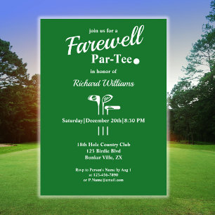 Afscheidspensioen golfclubs Thema Par T-shirt Kaart