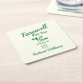 Afscheidspensioen golfclubs Thema Par T-shirt Kartonnen Onderzetters (Schuin)