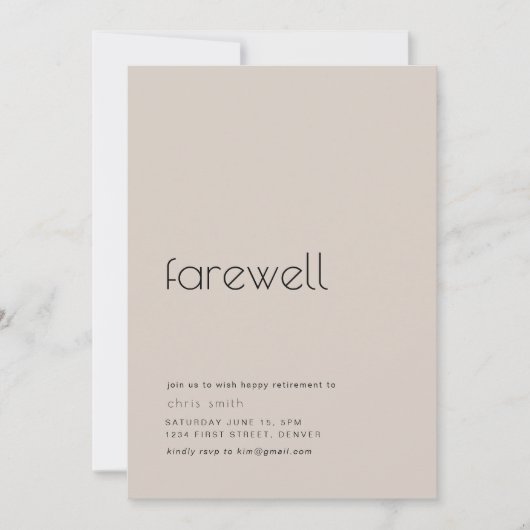 Afscheidspensioen, verhuizen, herplaatsingsfeest kaart (Voorkant)