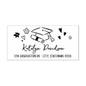 Afscheidstekening Naam Adres Zelfinktende Stempel (Design)