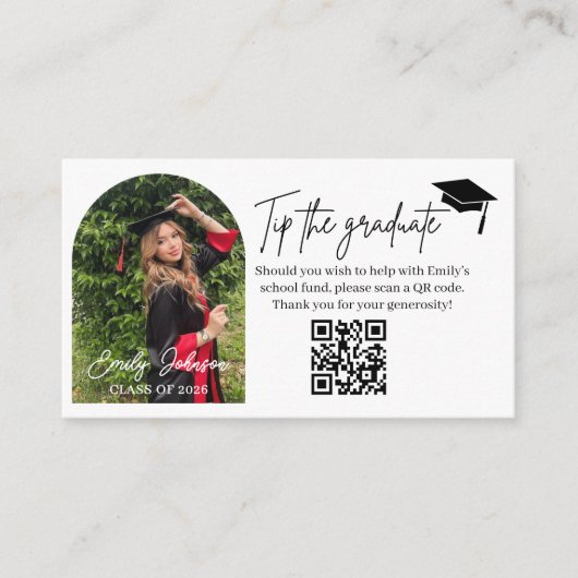 Afscheidstips Kaart QR Code Geld Cadeau (Voorkant)