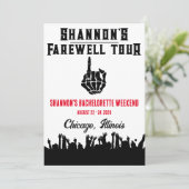 Afscheidstocht, Muziekfestival Bachelorette Weeken Kaart (Staand voorkant)