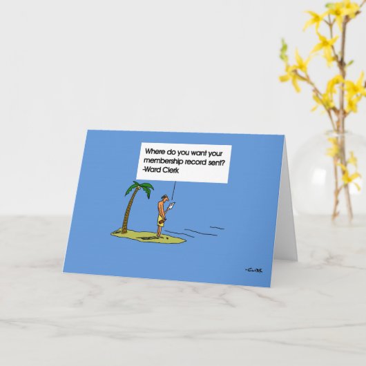 AfscheidsWenskaart LDS Kaart (Gele Bloem)