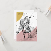 Afschermingsmeisje Stoodle Illustratie Medieval Bi Kaart (Voorkant / Achterkant in situ)