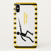 Afschermingsstrepen met zwarte vloerdemper Case-Mate iPhone case (Achterkant)