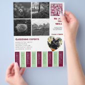 Afscheurbaar Flyer vierkante afbeeldingen tropisch (Hand)