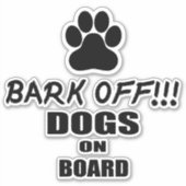 Afscheuren van honden aan boord van vinyl Sticker- Sticker (Voorkant)