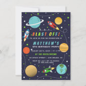 Afschieten! Birthday Party of Buitspace Rocket Shi Kaart (Voorkant)