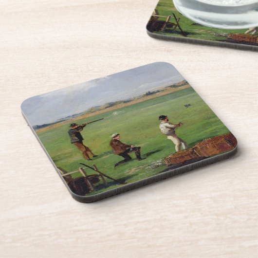 Afschieten (olie op papier) bier onderzetter (Linkerzijde)