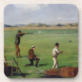 Afschieten (olie op papier) bier onderzetter (Voorkant)