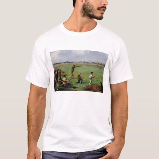 Afschieten (olie op papier) t-shirt (Voorkant)