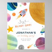 Afschieten! Raketschotel rond de zongen Poster (Voorkant)