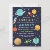 Afschieten! Ruimte met Birthday Party Kaart (Voorkant)