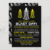 Afschieten! Space Shuttles, geboortedag Kaart (Voorkant / Achterkant)