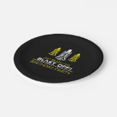 Afschieten! Space Shuttles, geboortedag Papieren Bordje (Gekanteld)