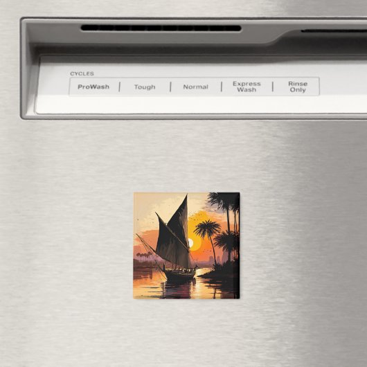 Afschilderen in de zonsondergang magneet (Insitu (Vaatwasser))