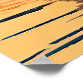 Afschilderen in de zonsondergang poster (Hoek)