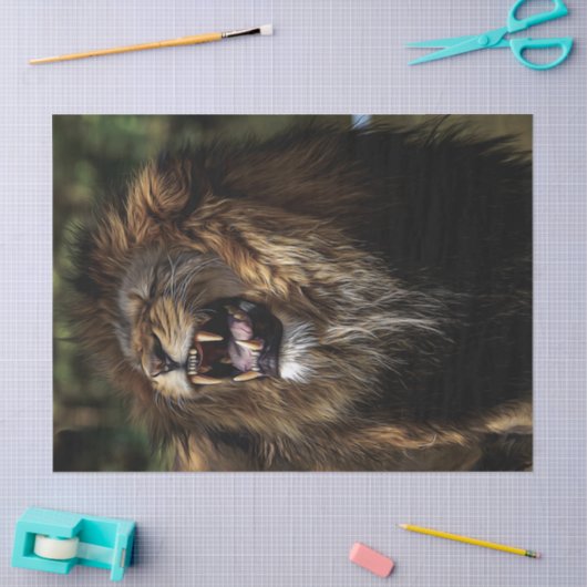 Afschilderen van olie van Afrikaanse mannetjesbran Tissuepapier (Craft)