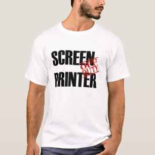 AFSCHRIJF VAN DE PRINTER VAN HET SCHERM VAN DE TAT T-SHIRT