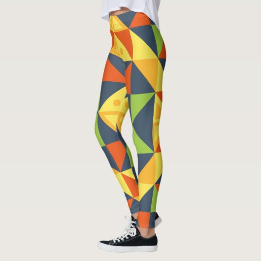 Afschuw geometrisch kleuren leggings (Links)