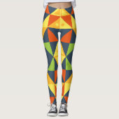 Afschuw geometrisch kleuren leggings (Voorkant)