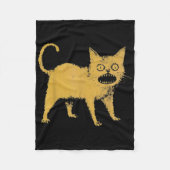 Afschuwelijke Japanse kat grappig Fleece Deken (Voorkant)