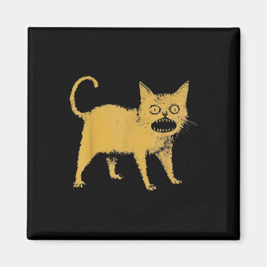 Afschuwelijke Japanse kat grappig Magneet (Voorkant)