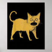 Afschuwelijke Japanse kat grappig Poster (Voorkant)