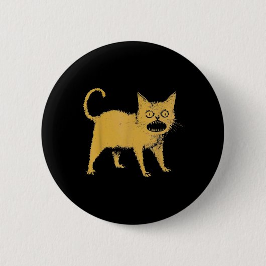 Afschuwelijke Japanse kat grappig Ronde Button 5,7 Cm (Voorkant)