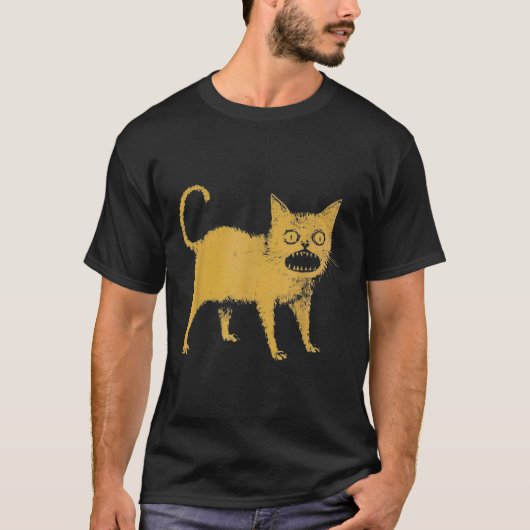 Afschuwelijke Japanse kat grappig T-shirt (Voorkant)