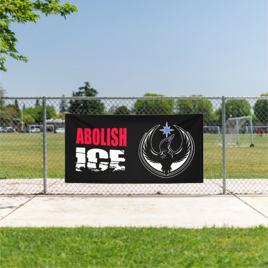Afshafferen van ICE Spandoek (Insitu)