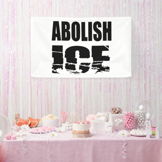 Afshafferen van ICE Spandoek (Feest)