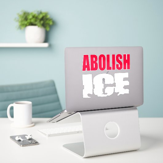Afshafferen van ICE Sticker (Laptop op bureau)