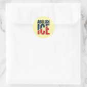 Afshaffing ICE Vintage Protest Ronde Sticker (Tas)