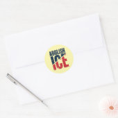 Afshaffing ICE Vintage Protest Ronde Sticker (Envelop)