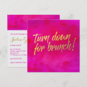 Afslaan voor Brunch Invitation Pearl Shimmer Kaart (Voorkant / Achterkant)