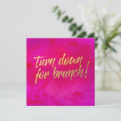 Afslaan voor Brunch Invitation Pearl Shimmer Kaart (Staand voorkant)