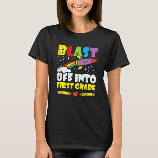 Afslag in eerste graad eerste dag van de Schoo T-shirt (Voorkant)
