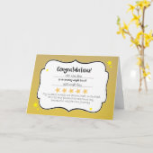 Afslankclub Gold Star Gewichtsverlies Certificaat Kaart (Gele Bloem)