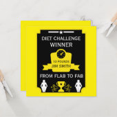 Afslankcongratulatie Kaart (Voorkant / Achterkant in situ)